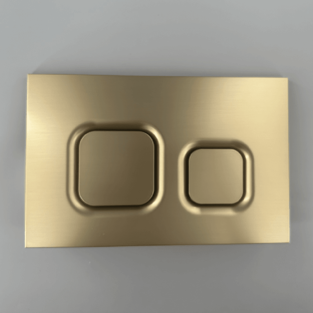 Astini Brushed Brass Dual Flush Plate