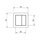 Astini Black Square Flush Button