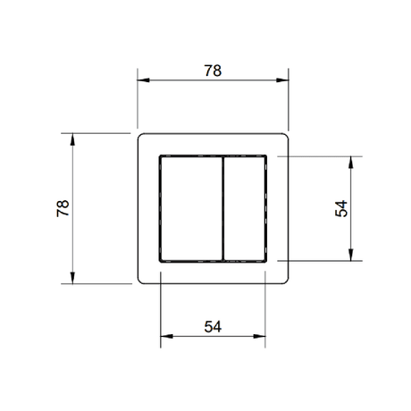 Astini Brushed Brass Square Flush Button