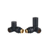 Astini Orca Black Corner Radiator Valves