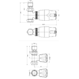 Astini Thermostatic Controlled Black Straight Radiator Valves