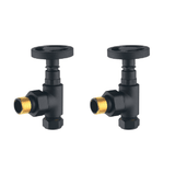 Astini Maesteg Industrial Angled Radiator Valve with Durable Metal Finish Options