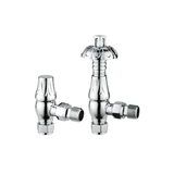 Astini Builth Chrome Metal Head Angled Radiator Valve