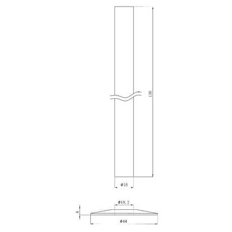 Astini Black Nickel Radiator Pipe Sleeve 130mm