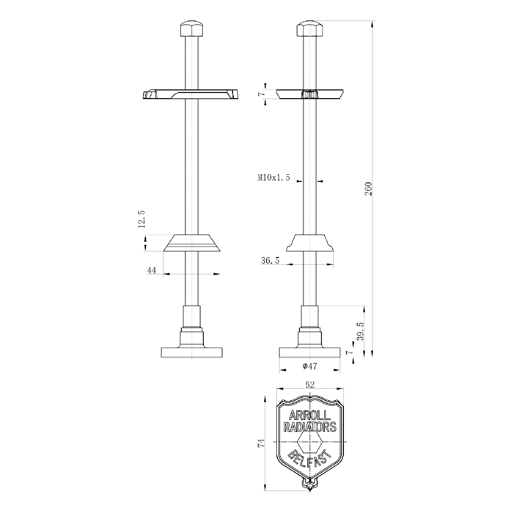 Astini Satin Nickel Wall Stay