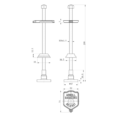 Astini Satin Nickel Wall Stay