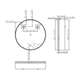 Astini Monty Round Black Single Door LED Mirror Cabinet