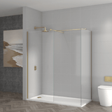 Astini T18 Brushed Brass 1100x1950x8mm Wetroom Panel