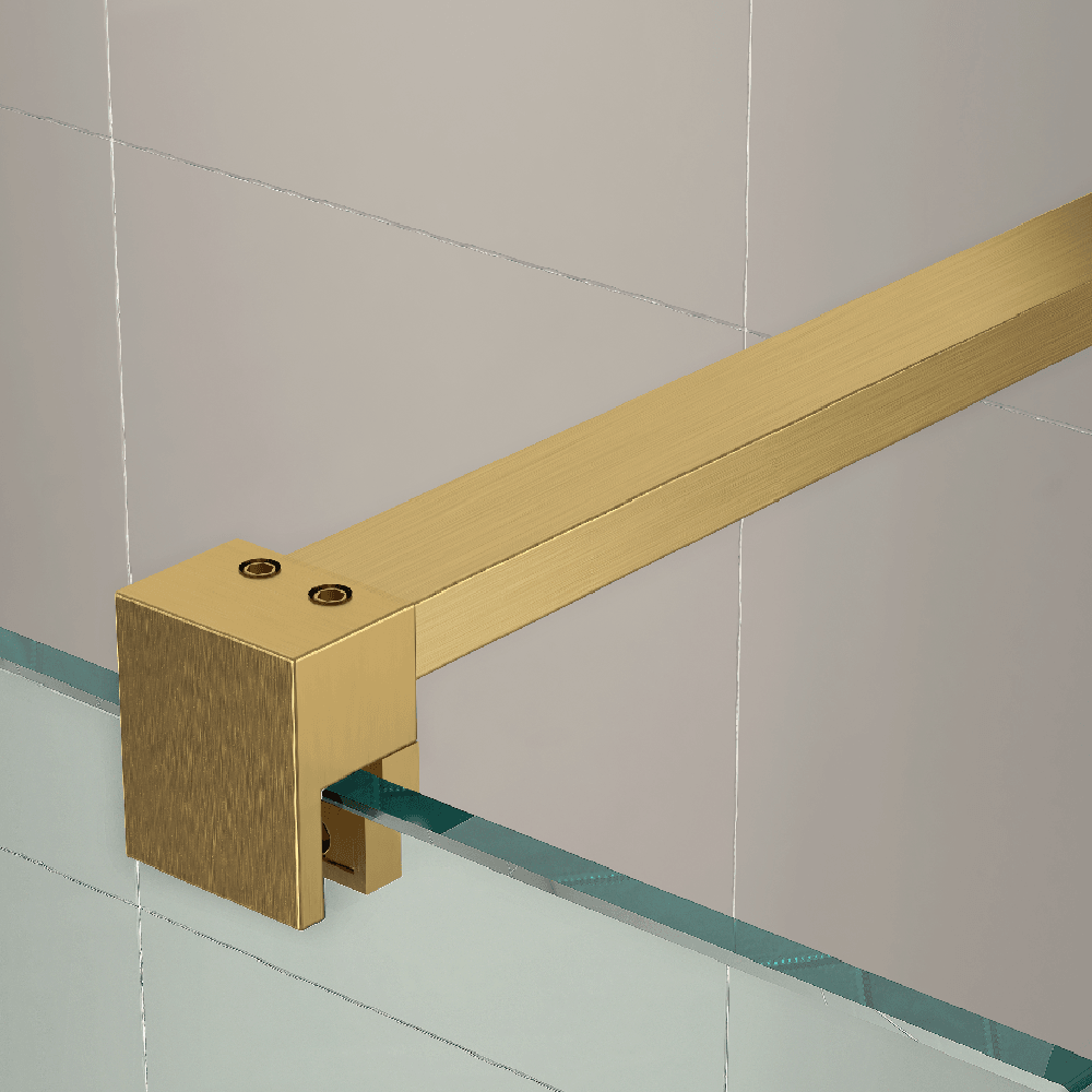 Astini T18 Brushed Brass 1200x1950x8mm Wetroom Panel