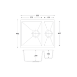 Astini Dante 1.5 Bowl Granite Reversible Undermount Kitchen Sink & Waste