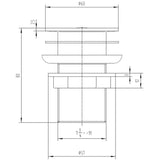 Astini Brushed Brass Click Clack Basin Waste Unslotted TIS5095