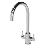 Astini Roxor Mono Dual Lever Kitchen Mixer Tap with Brushed Brass, Matt Black & Chrome Finish