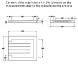 Astini Grooved Ceramic Gloss White Belfast Butler Kitchen Sink Worktop Drainer