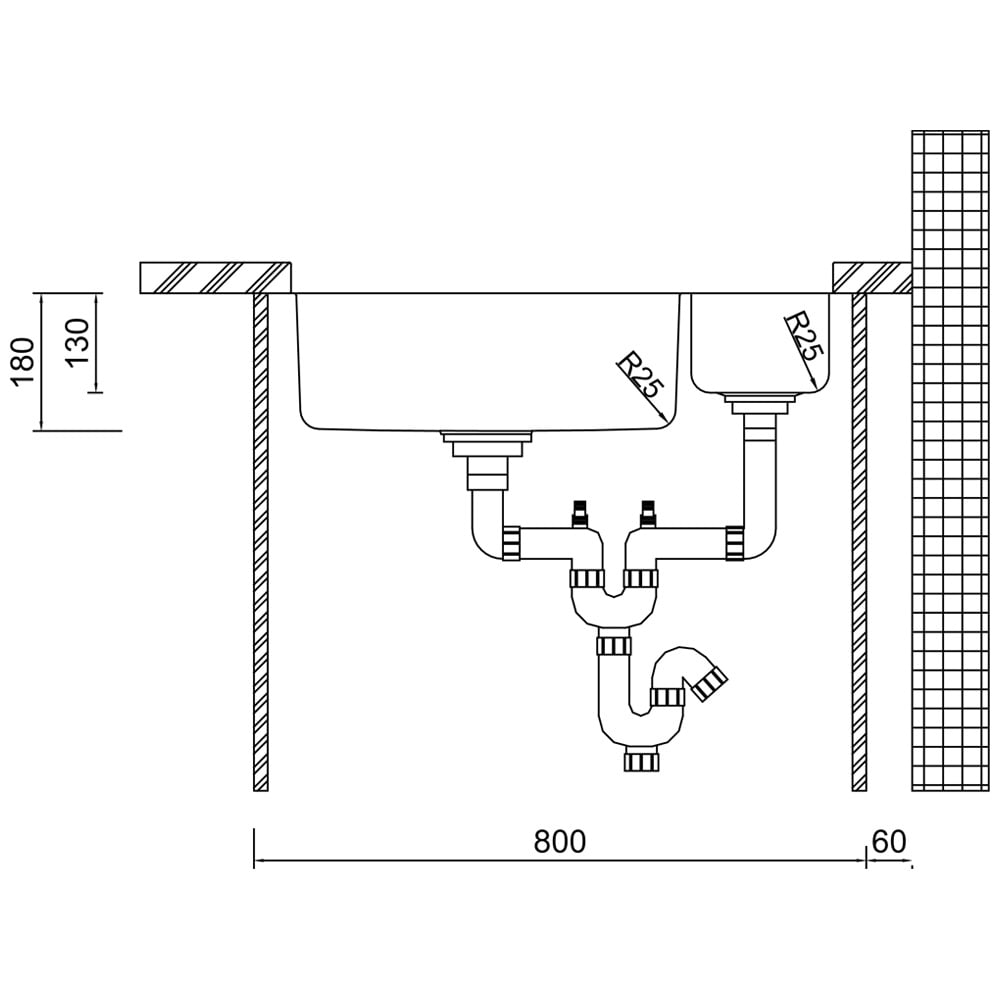 Astini Grooved Ceramic Gloss White Belfast Butler Kitchen Sink Worktop Drainer
