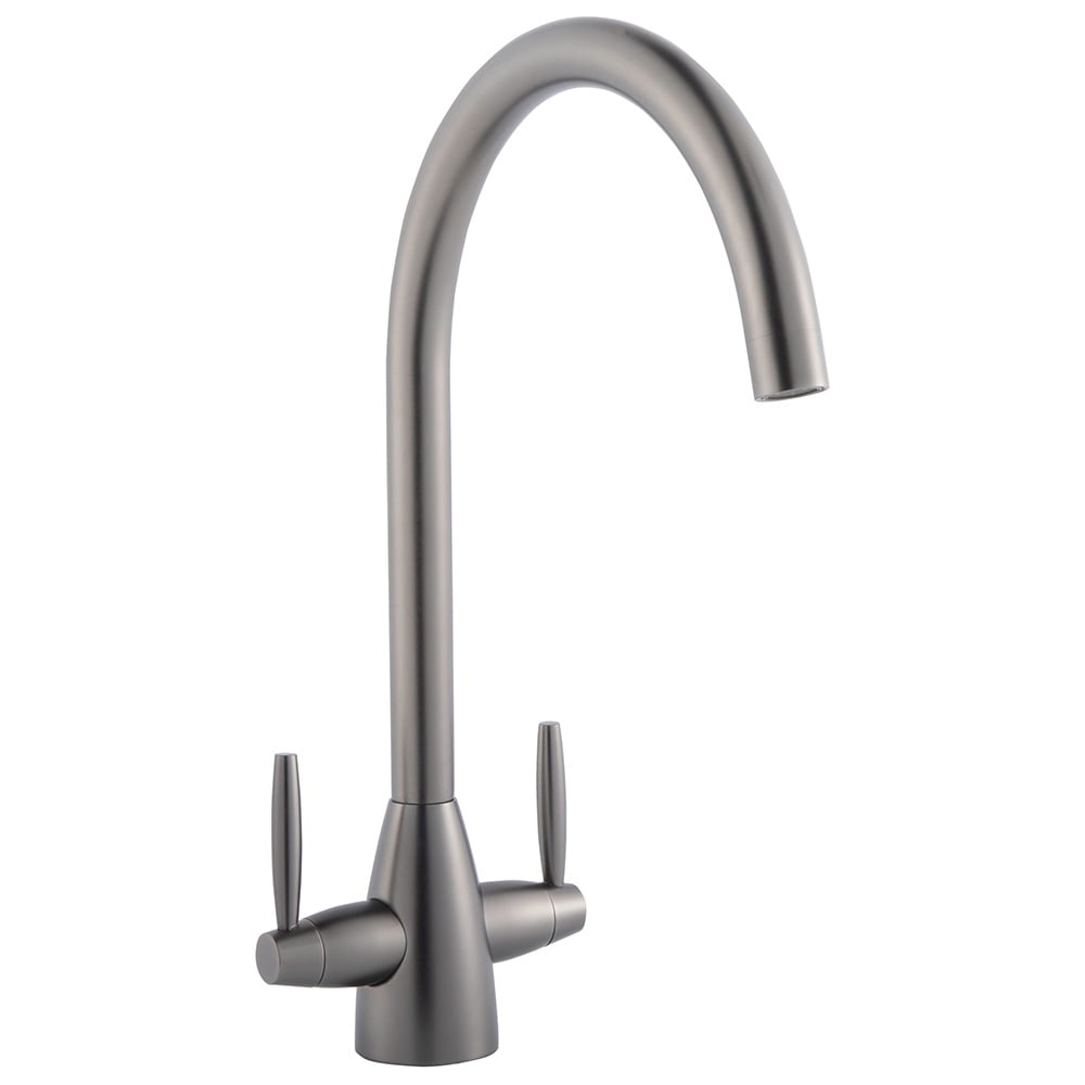 Astini Sopra Twin Lever Kitchen Mixer Tap with Sleek Modern Design