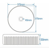 Astini Flauto Fluted Round White Gloss Contertop Basin