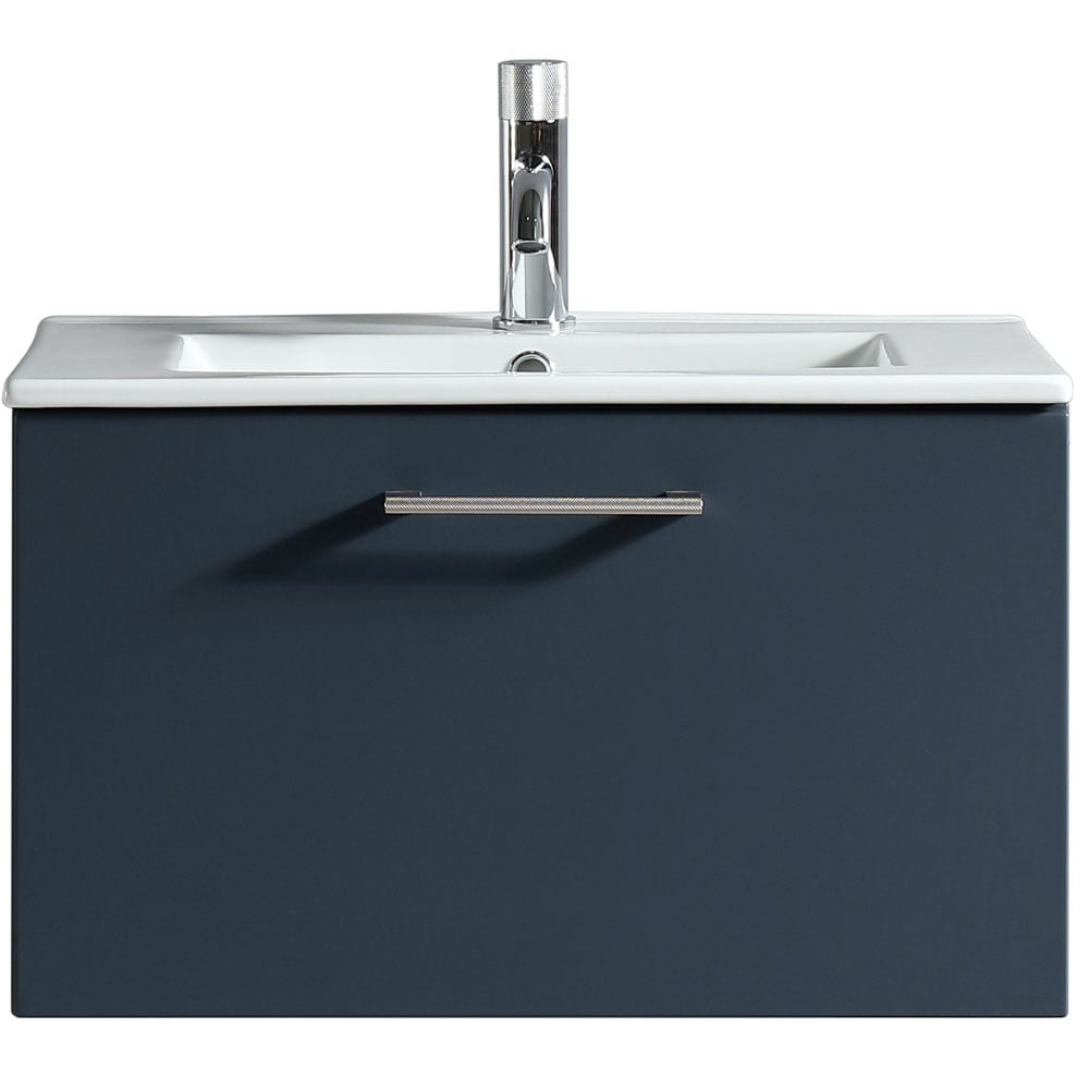 Astini Piatta 600mm Midnight Shadow Wall Hung Vanity Unit & Basin