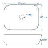 Astini Orca 465x335 Black/White Curved Countertop Basin