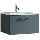 Astini Piatta 600mm Smoked Sage Wall Hung Vanity Unit & Basin
