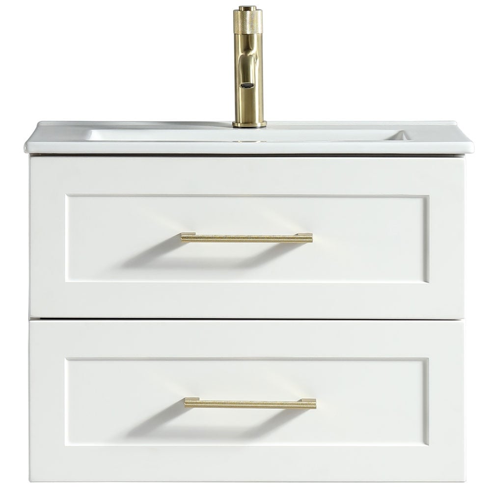Astini Bakewell 600mm Silk White Wall Hung Vanity Unit