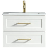 Astini Bakewell 600mm Silk White Wall Hung Vanity Unit