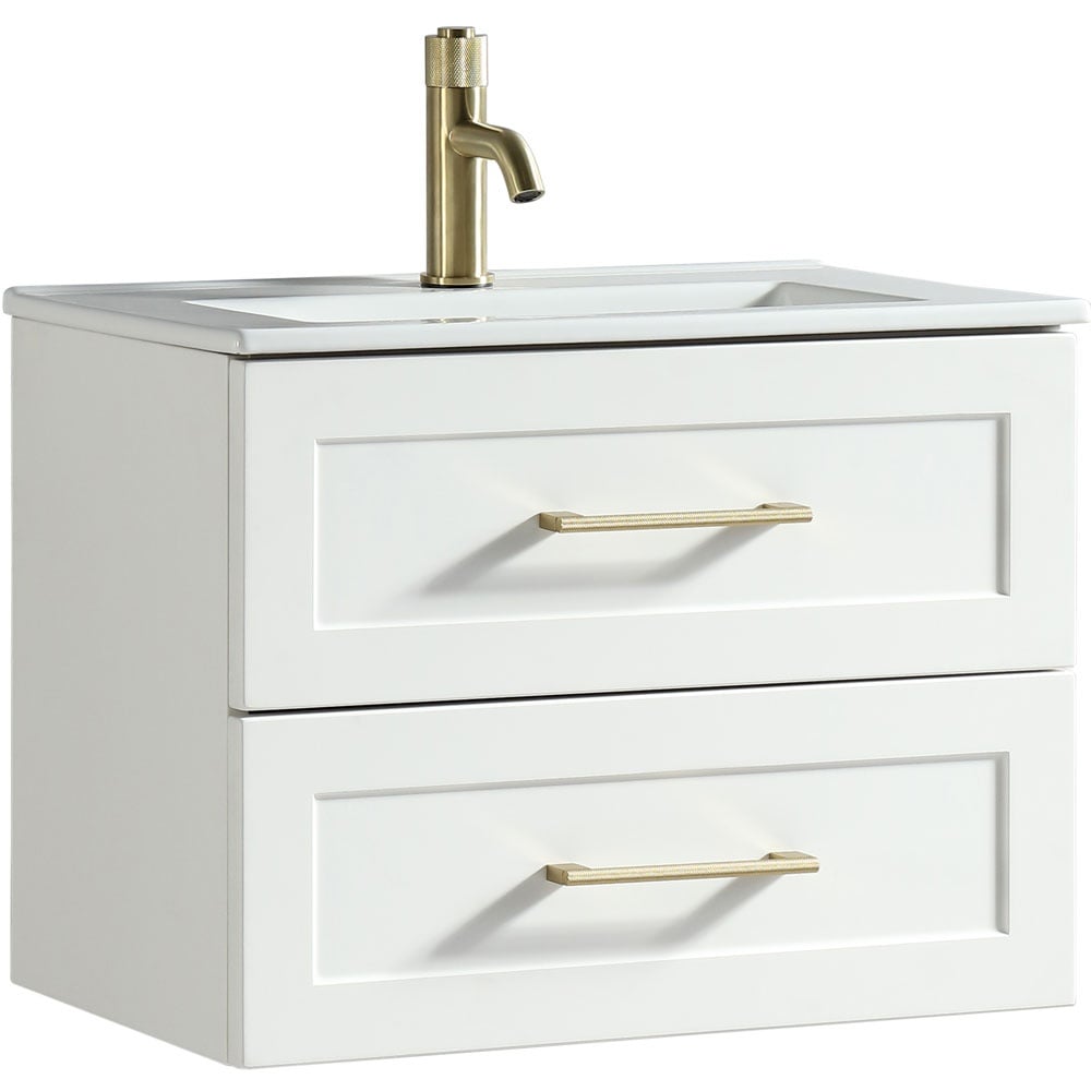 Astini Bakewell 600mm Silk White Wall Hung Vanity Unit