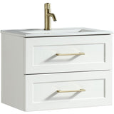 Astini Bakewell 600mm Silk White Wall Hung Vanity Unit