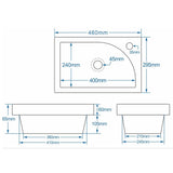 Astini Flauto 455mm White Mini Cloakroom Basin