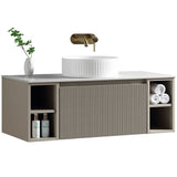 Astini Flauto 1000mm Wall Hung 2 Side Storage Vanity Unit With Counter Top