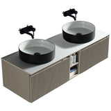 Astini Flauto 1400mm Wall Hung Double Vanity W/ Storage Box & Counter Top