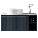 Astini Flauto 800mm Wall Hung Vanity W/ Side Storage & LH Counter Top