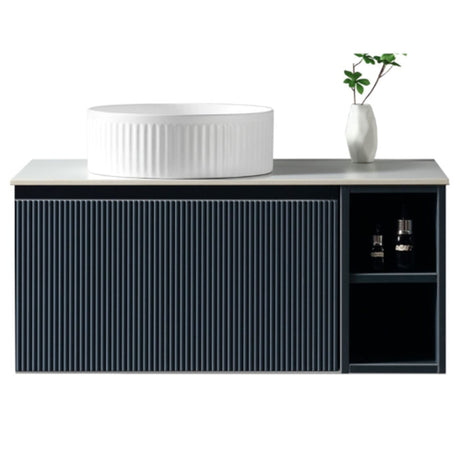 Astini Flauto 800mm Wall Hung Vanity W/ Side Storage & LH Counter Top