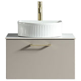 Astini Piatta 600mm Soft Coffee Wall Hung Vanity Unit With Counter Top