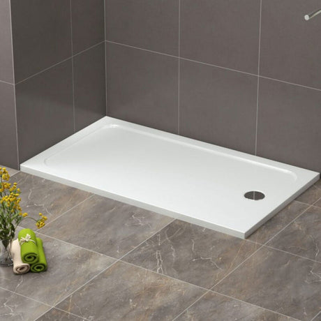 Astini White Rectangular Low Profile Shower Tray 1200x800mm