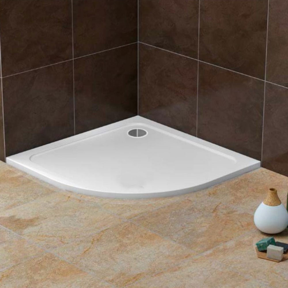 Astini White Quadrant Low Profile Shower Tray 800x800mm