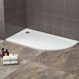 Astini White Offset Quad Low Profile Shower Tray RH 1200x800mm