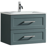 Astini Bakewell 600mm Smoked Sage Wall Hung Vanity Unit