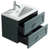 Astini Bakewell 600mm Smoked Sage Wall Hung Vanity Unit