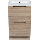 Astini Monza 500mm Country Oak Floor Standing Vanity Unit & Basin