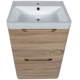 Astini Monza 500mm Country Oak Floor Standing Vanity Unit & Basin