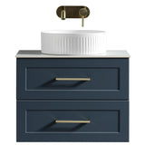 Astini Bakewell 600mm Midnight Shadow Wall Hung Vanity Unit With Counter Top