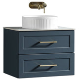 Astini Bakewell 600mm Midnight Shadow Wall Hung Vanity Unit With Counter Top