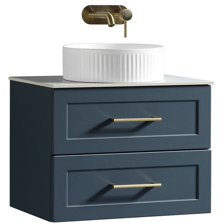 Astini Bakewell 600mm Midnight Shadow Wall Hung Vanity Unit With Counter Top