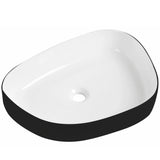 Astini Orca 555x410 Black/White Pebble Countertop Basin
