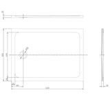 Astini White Rectangular Low Profile Shower Tray 1100x800mm