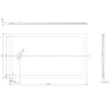 Astini White Rectangular Low Profile Shower Tray 1400x800mm