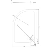 Astini White Offset Quad Low Profile Shower Tray LH 1200x800mm