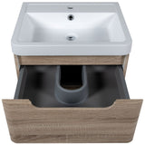 Astini Monza 500mm Country Oak Wall Hung Vanity Unit & Basin