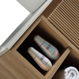 Astini Flauto 800mm Wall Hung Vanity Unit W/ Side Storage & RH Counter Top