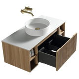 Astini Flauto 1000mm Wall Hung 2 Side Storage Vanity Unit With Counter Top